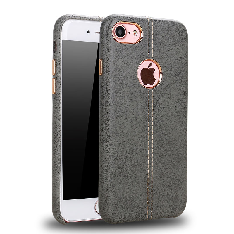 iPHONE 8 / iPHONE 7 Armor Leather Hybrid Case (Gray)
